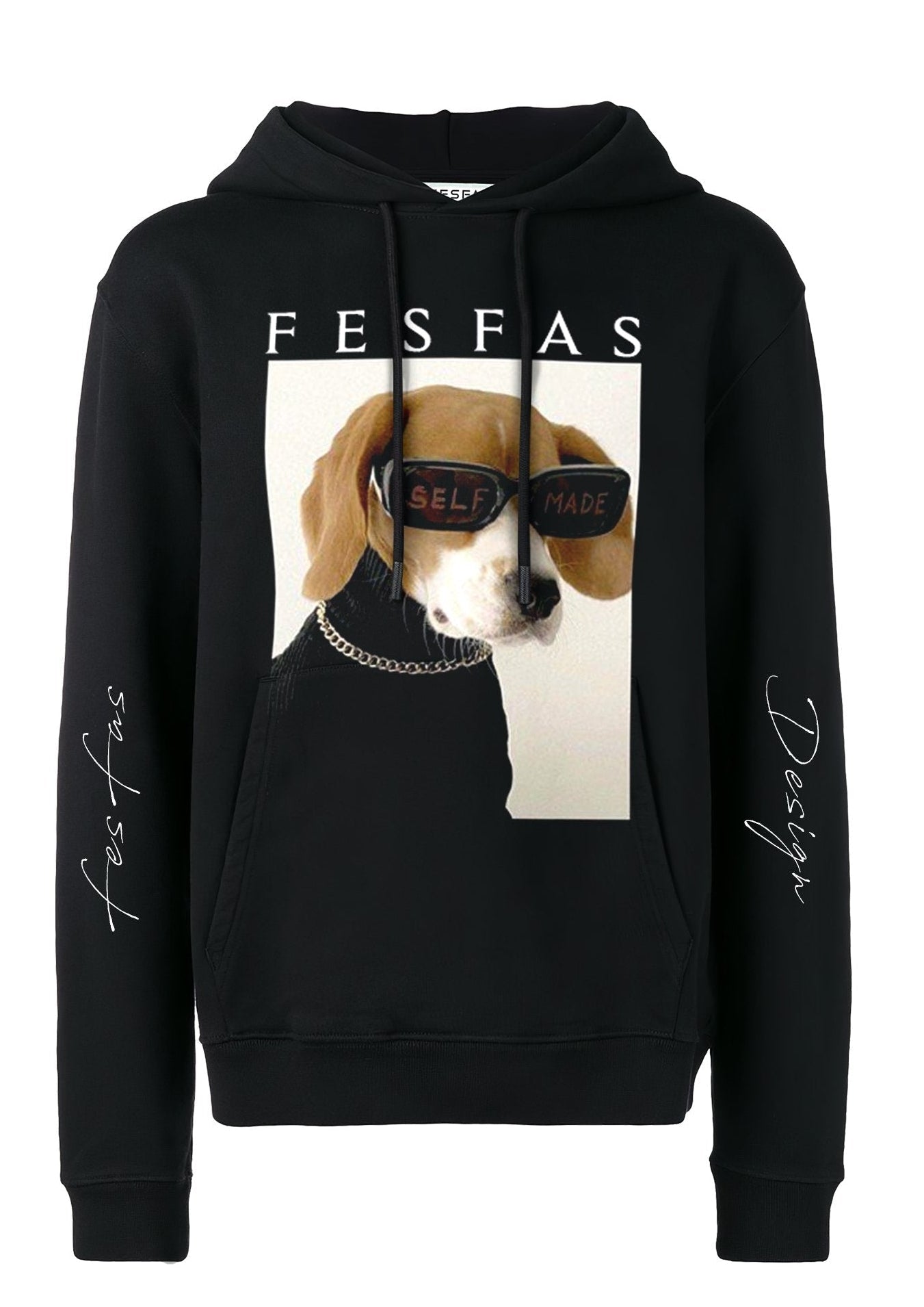 Áo hoodie FesFas in hình chó selfie