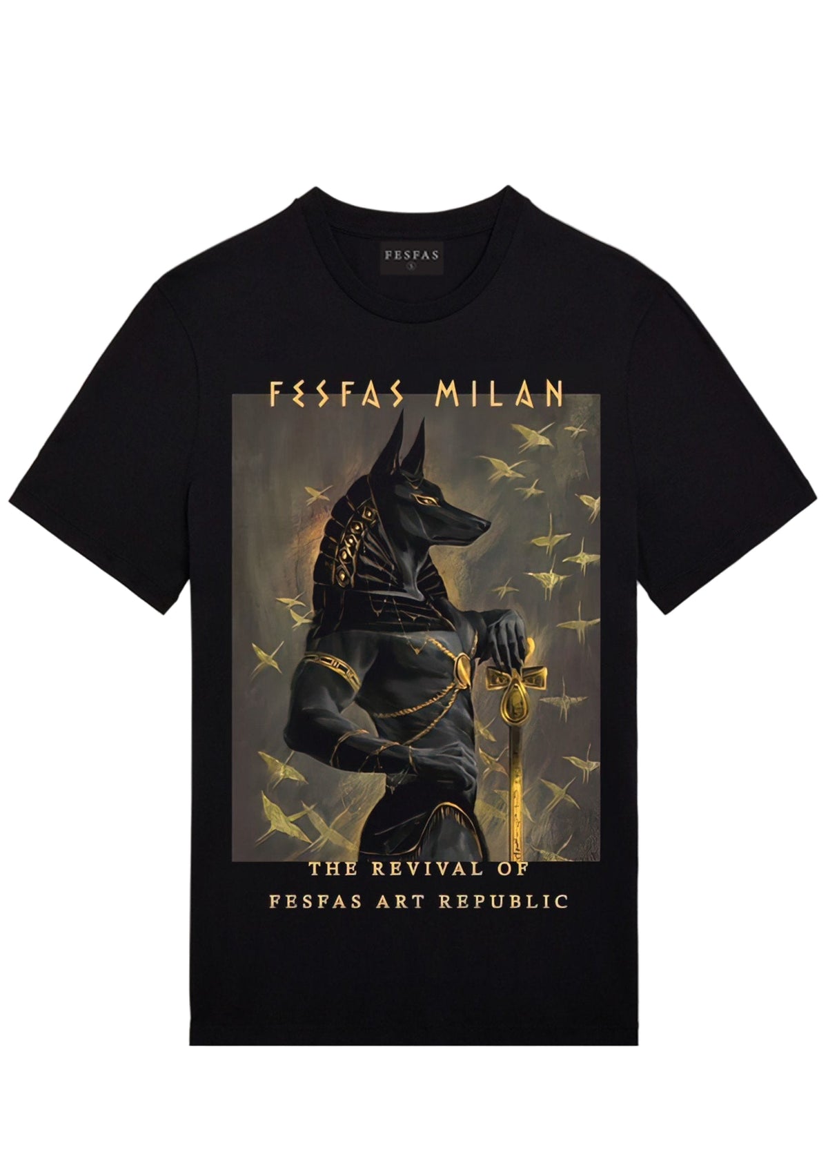 Áo thun FesFas in hình anubis