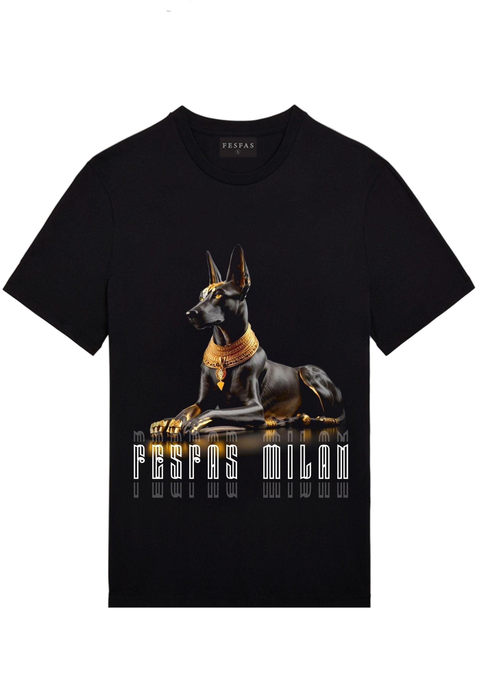 FesFas egyptian dog-print | Áo Thun | Nam | Màu Đen