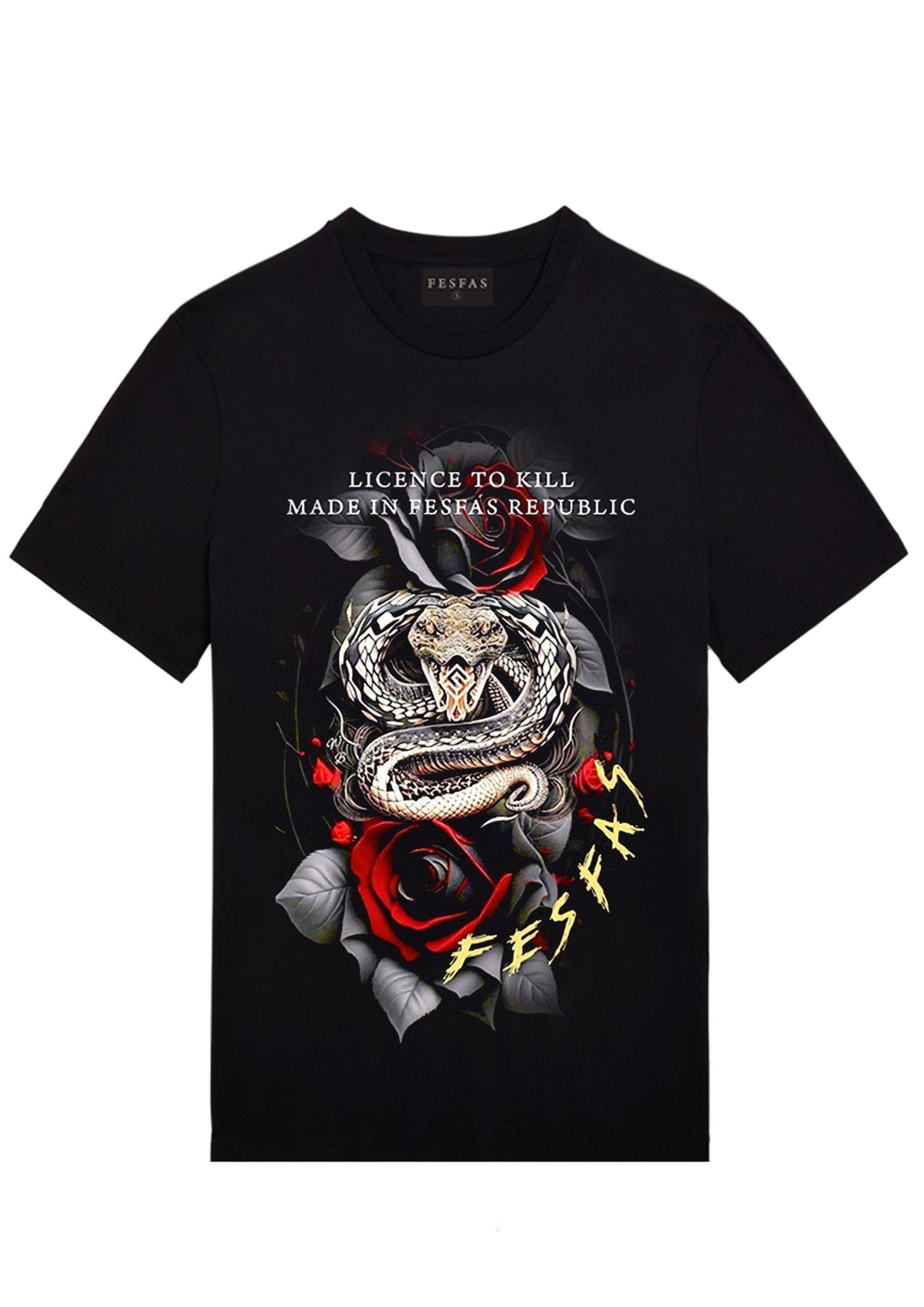 FesFas snake-print | Áo Thun | Nam | Màu Đen