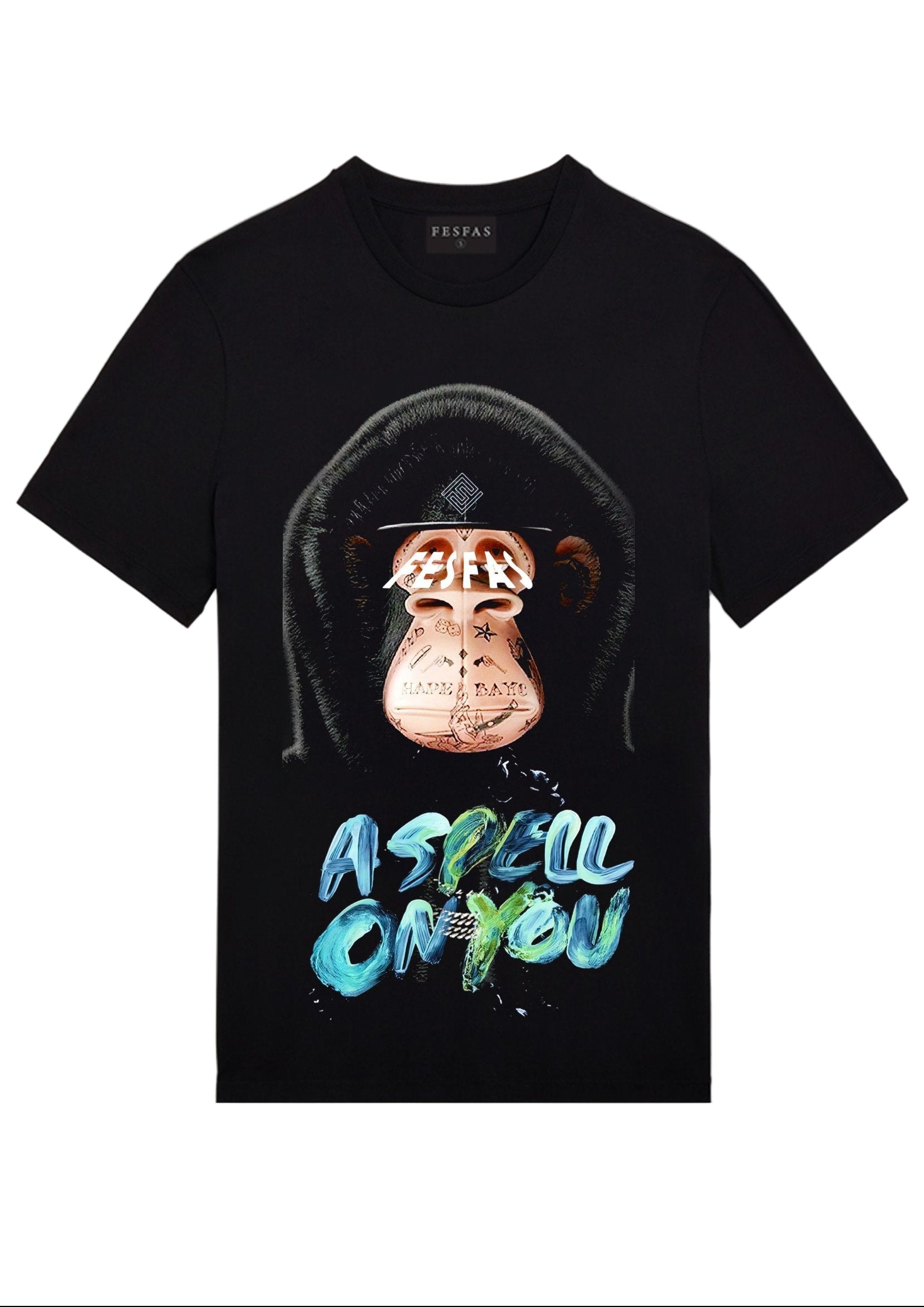 FesFas Chimpanzee-print | Áo Thun | Nam | Màu Đen