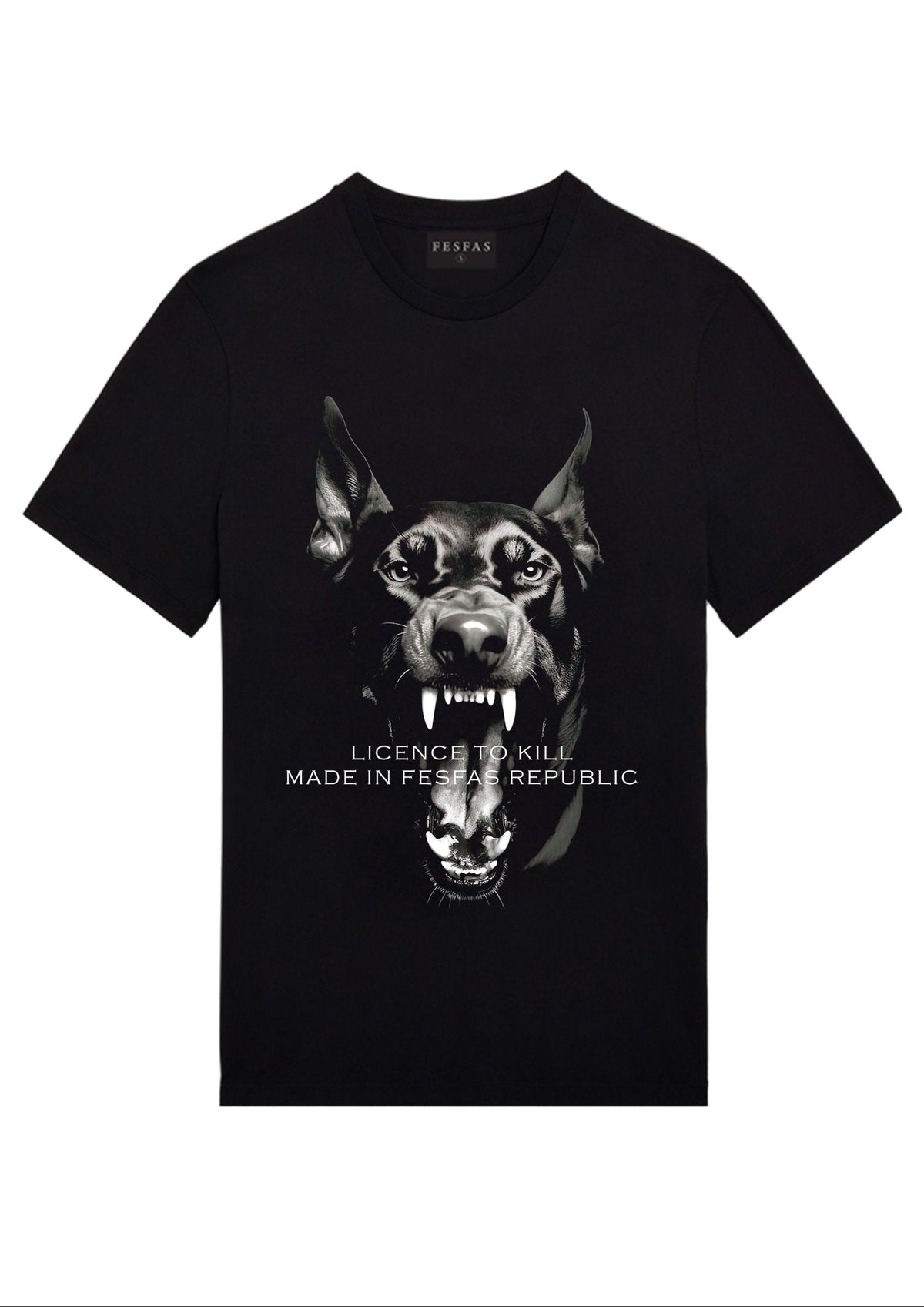 Áo thun FesFas in hình chó Doberman