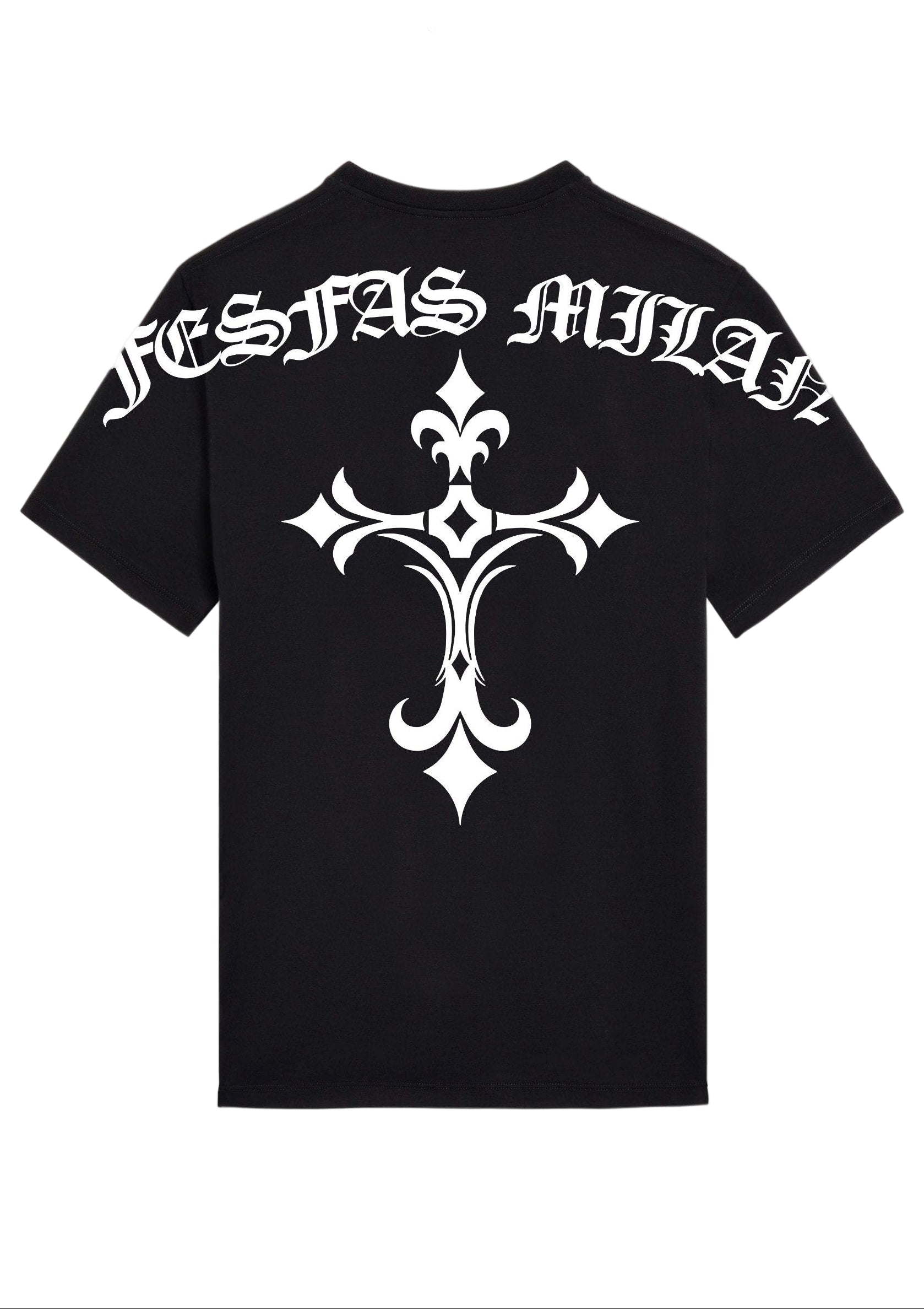 FesFas Cross-print | Áo Thun | Nam | Màu Đen