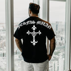 FesFas Cross-print | Áo Thun | Nam | Màu Đen