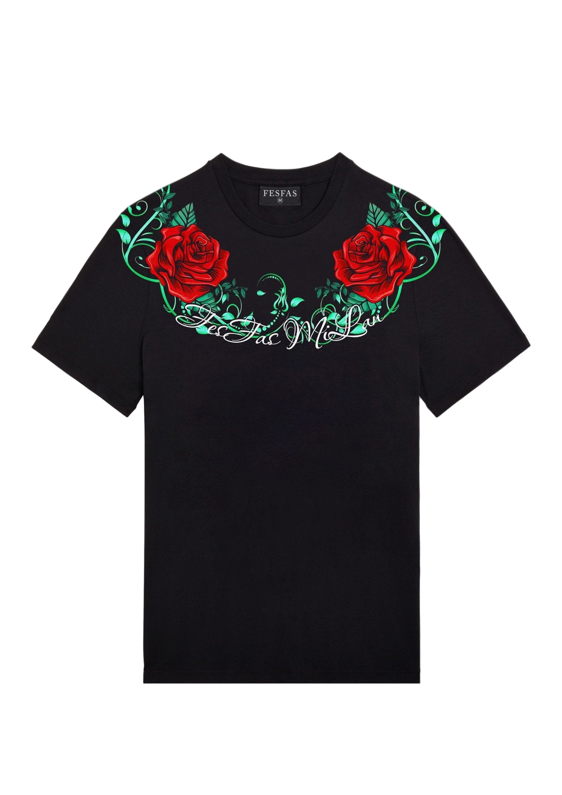 FesFas Floral-print | Áo Thun | Nam | Màu Đen