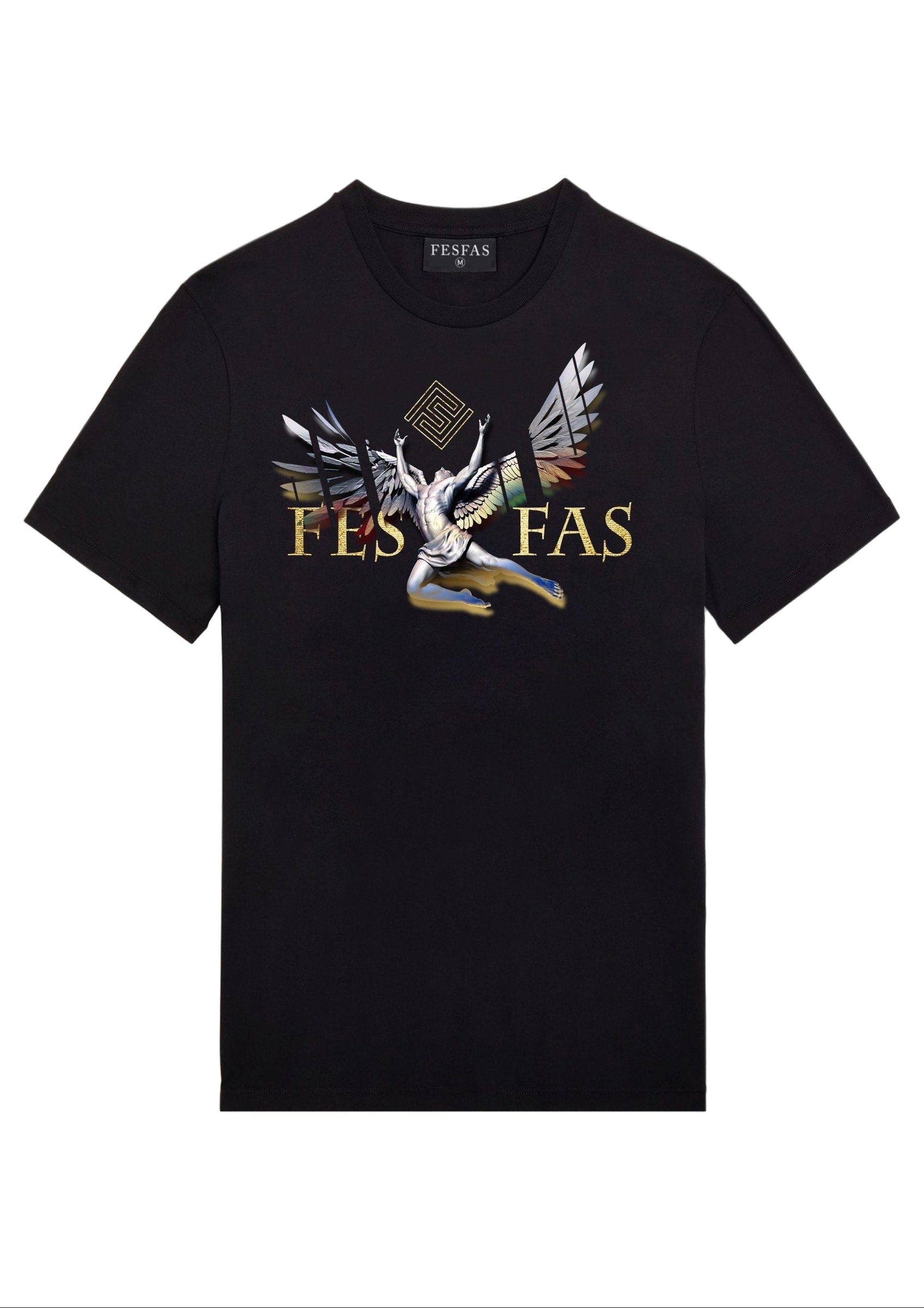 FesFas Angel-print | Áo Thun | Nam | Màu Đen