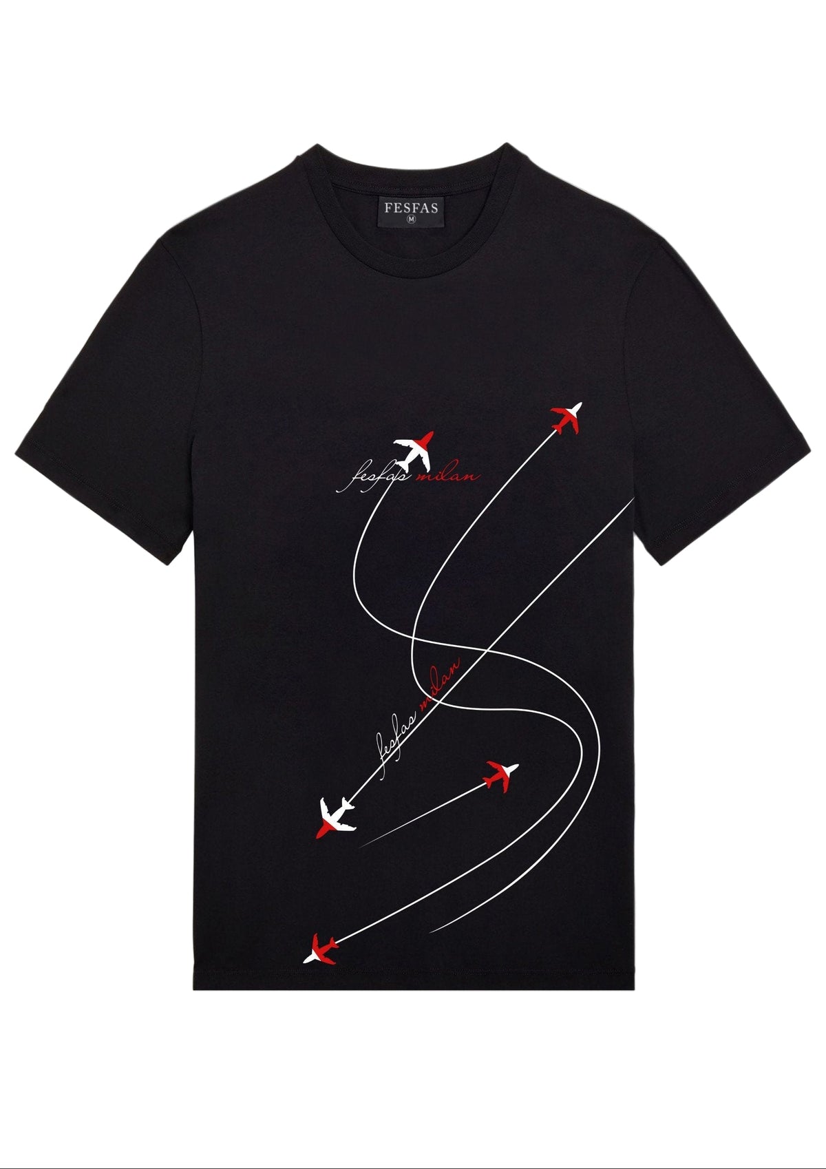 FesFas Airplane-print | Áo Thun | Nam | Màu Đen