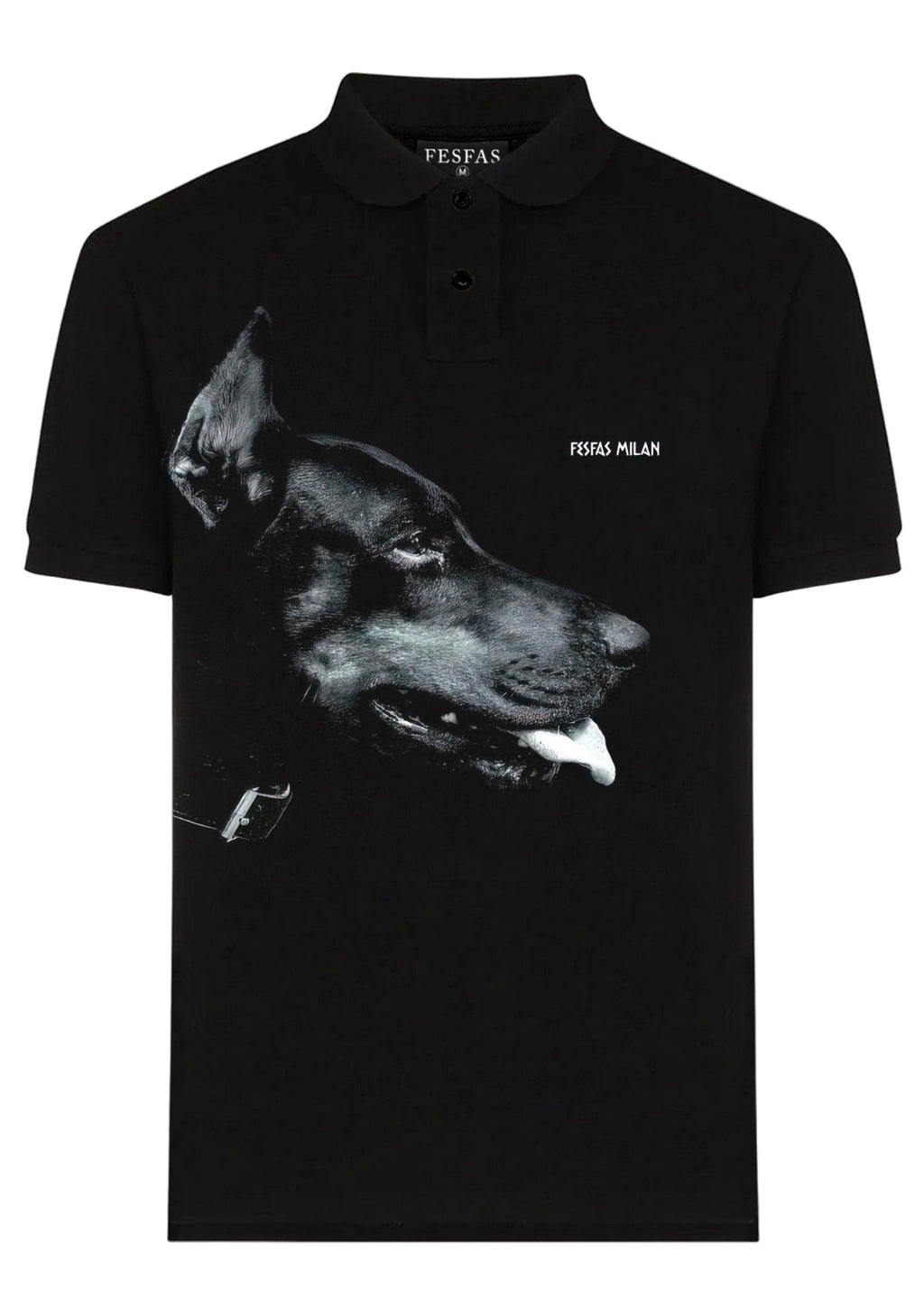 Áo polo FesFas in hình chó Doberman