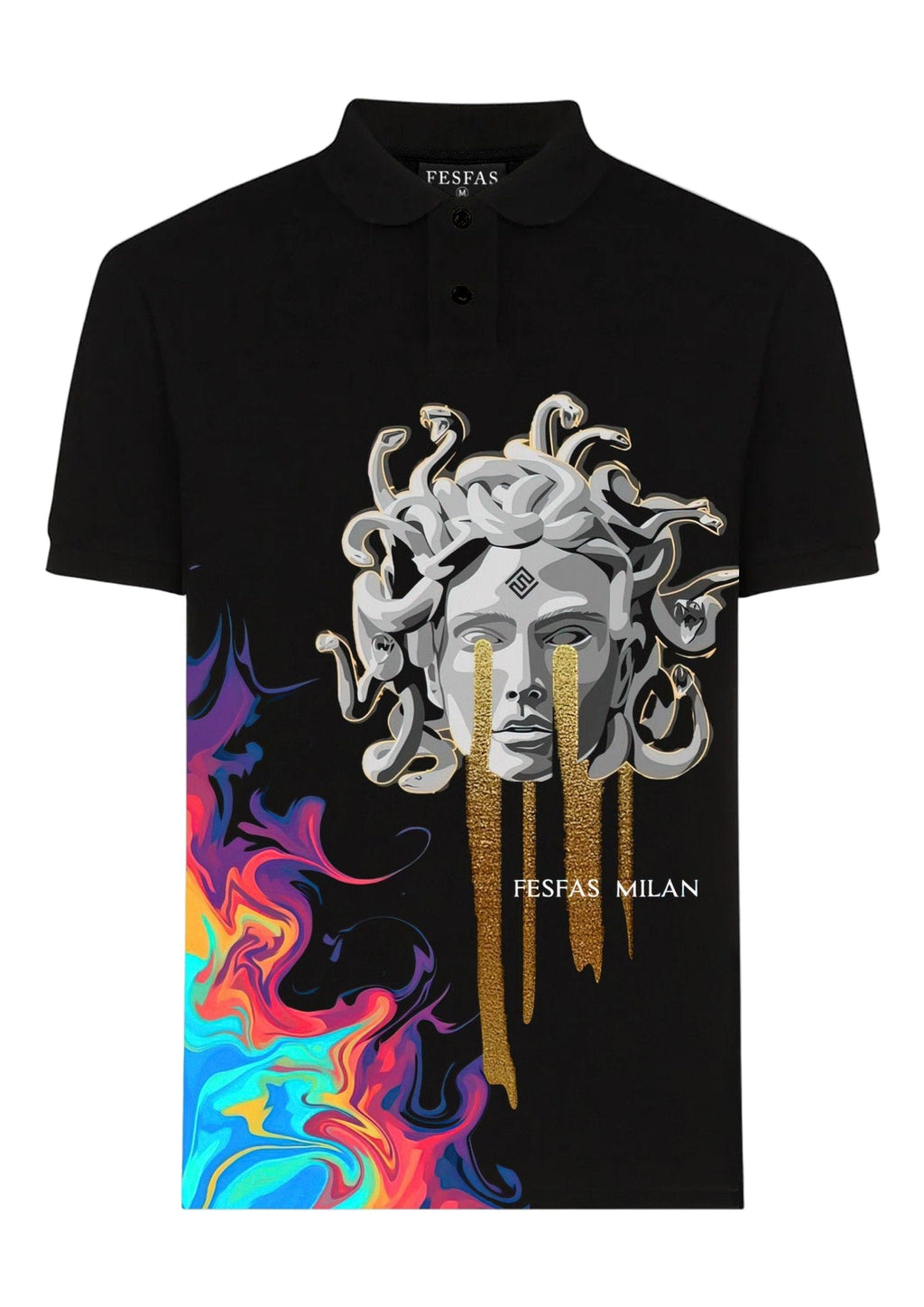 Áo polo FesFas in hình medusa