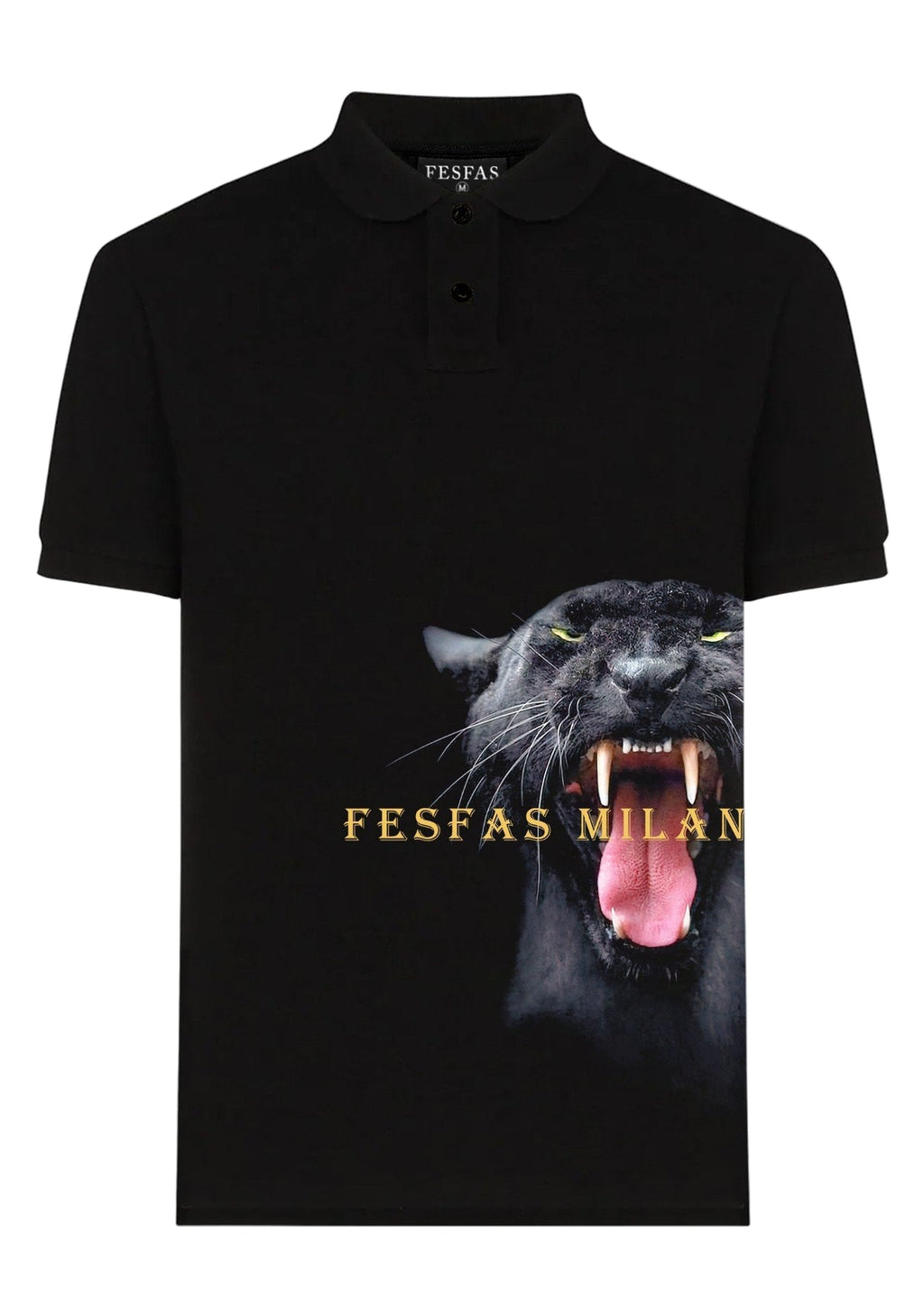 Áo polo FesFas in hình báo đen