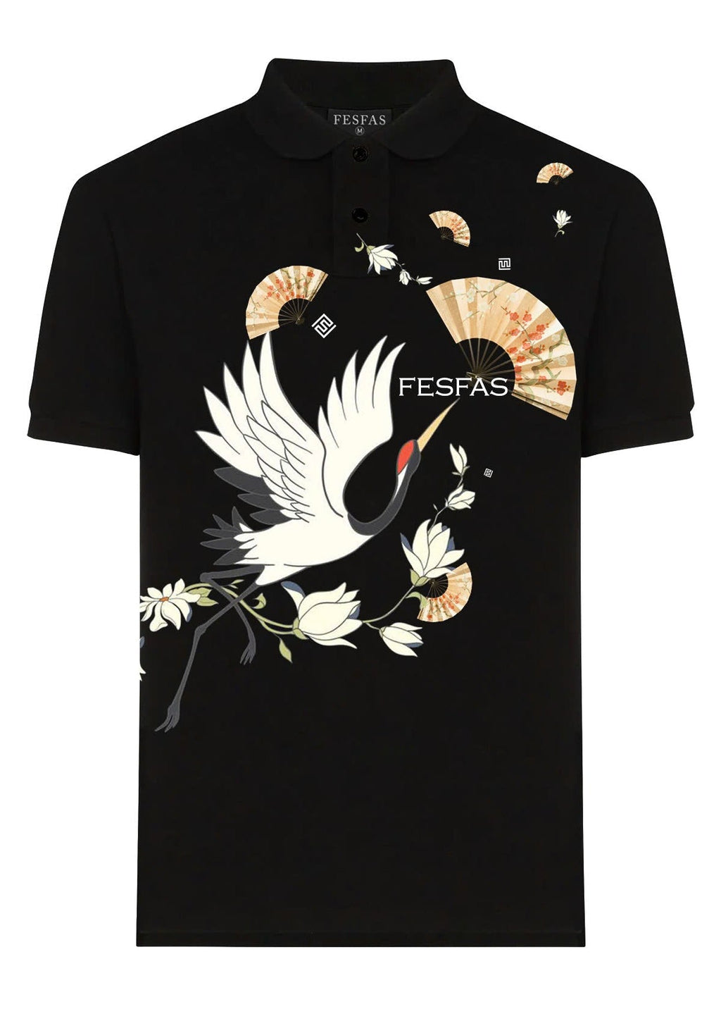 Áo polo FesFas in hình hạc