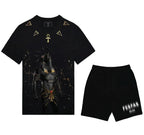 Bộ áo thun và quần short FesFas in hình anubis