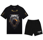 Bộ áo thun và quần short FesFas in hình chó bulldog