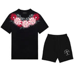 Bộ áo thun và quần short FesFas in hình hoa