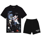 Bộ áo thun và quần short FesFas in hình cáo vẻ đẹp