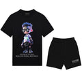 Bộ áo thun và quần short FesFas in hình chàng trai hip-hop