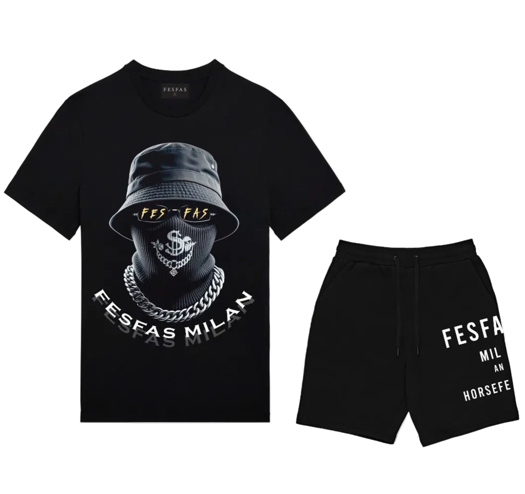 Bộ áo thun và quần short FesFas in hình hidden boss