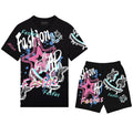 FesFas graphic-print | Bộ T-Shirt | Nam | Màu Đen