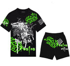 FesFas graphic-print | Bộ T-Shirt | Nam | Màu Đen