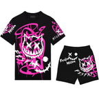 FesFas graphic-print | Bộ T-Shirt | Nam | Màu Đen