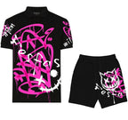 FesFas Hologram-print | Bộ Polo | Nam | Màu Đen