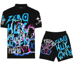 FesFas Hologram-print | Bộ Polo | Nam | Màu Đen