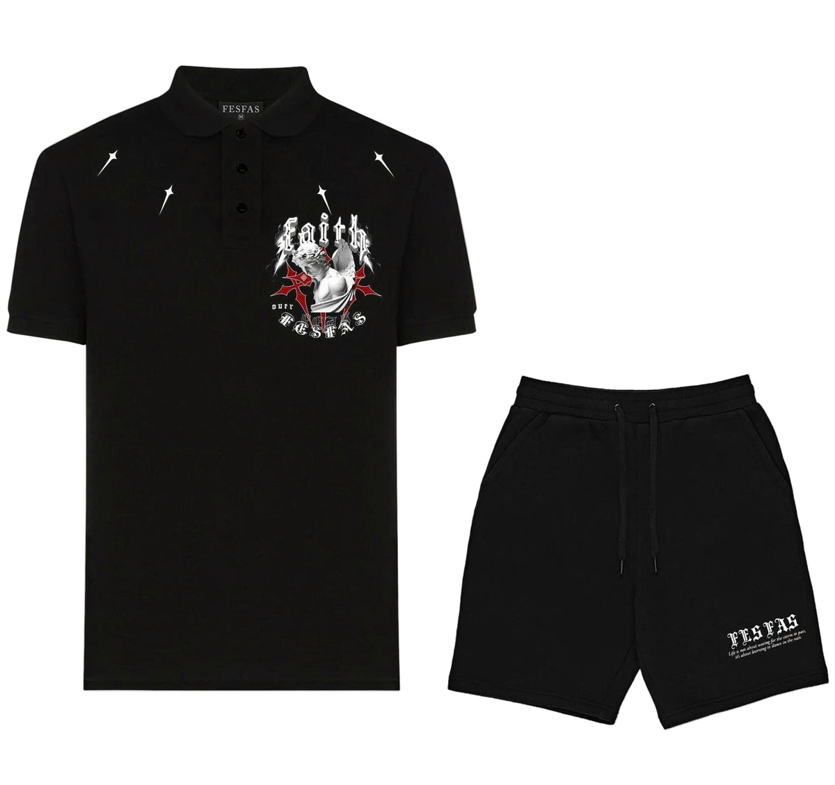 Áo polo FesFas in hình thiên thần