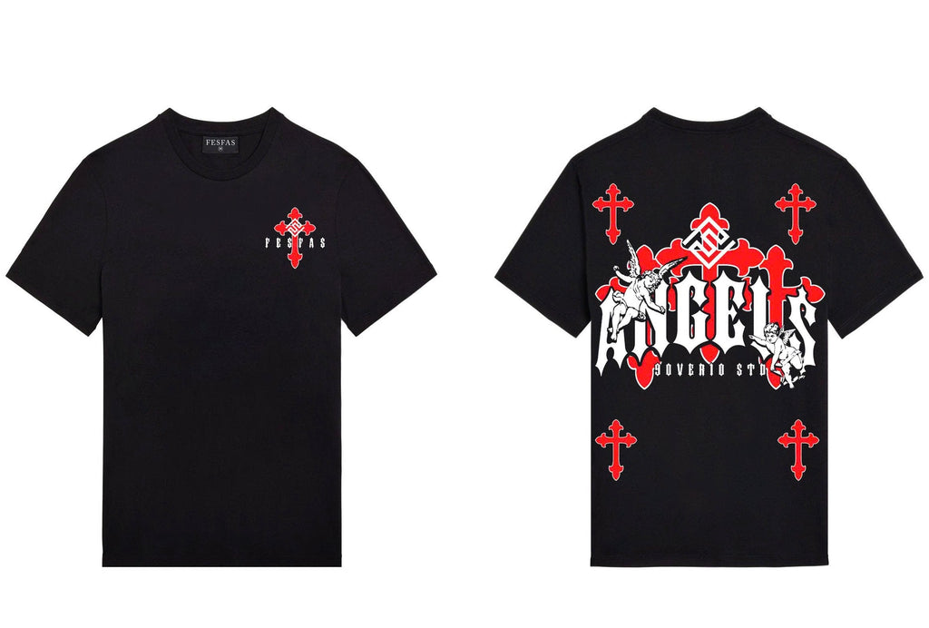 FesFas red cross-print | Áo Thun | Nam | Màu Đen
