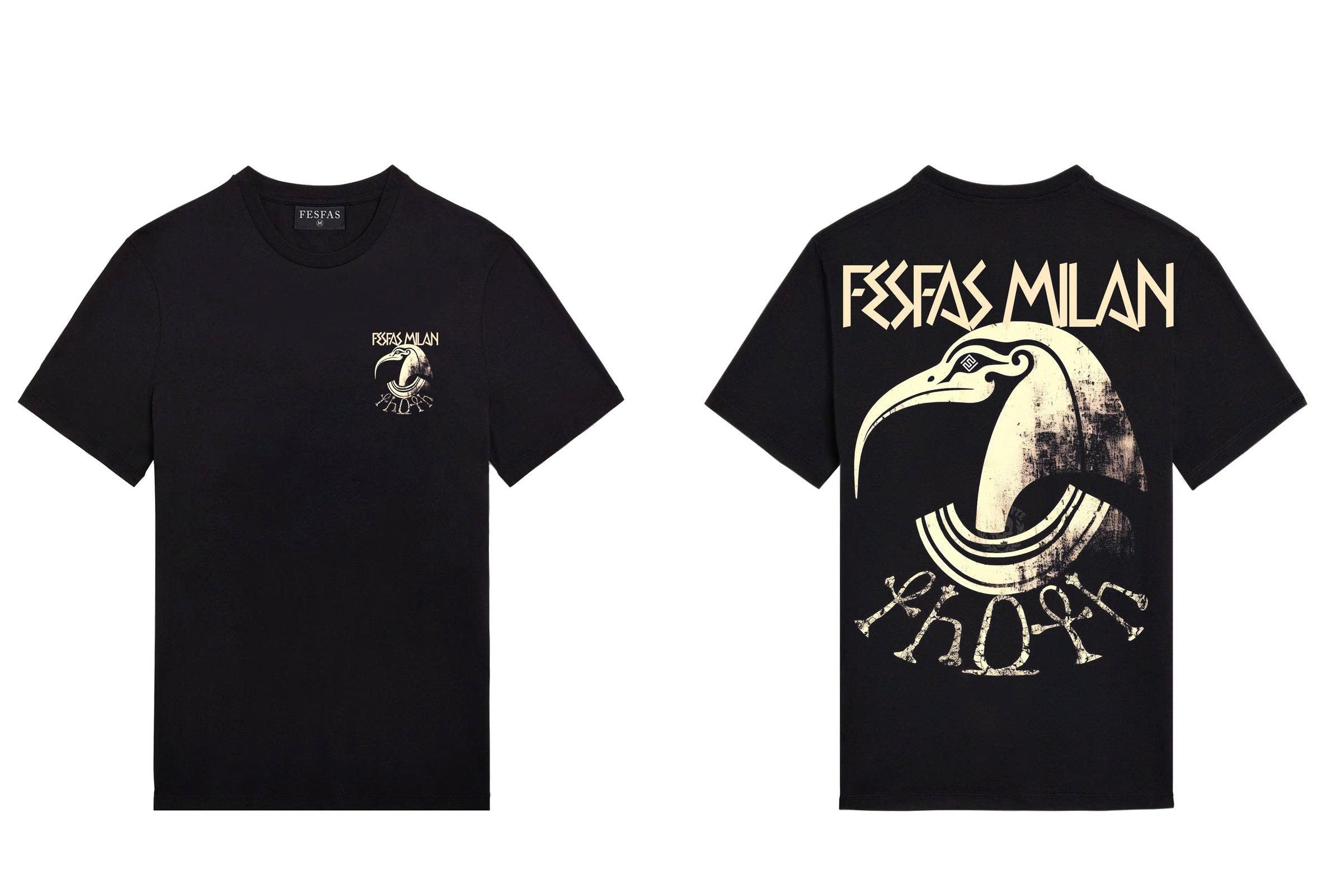 FesFas spirit bird-print | Áo Thun | Nam | Màu Đen
