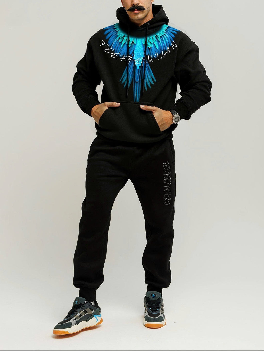 Bộ hoodie FesFas in hình đôi cánh