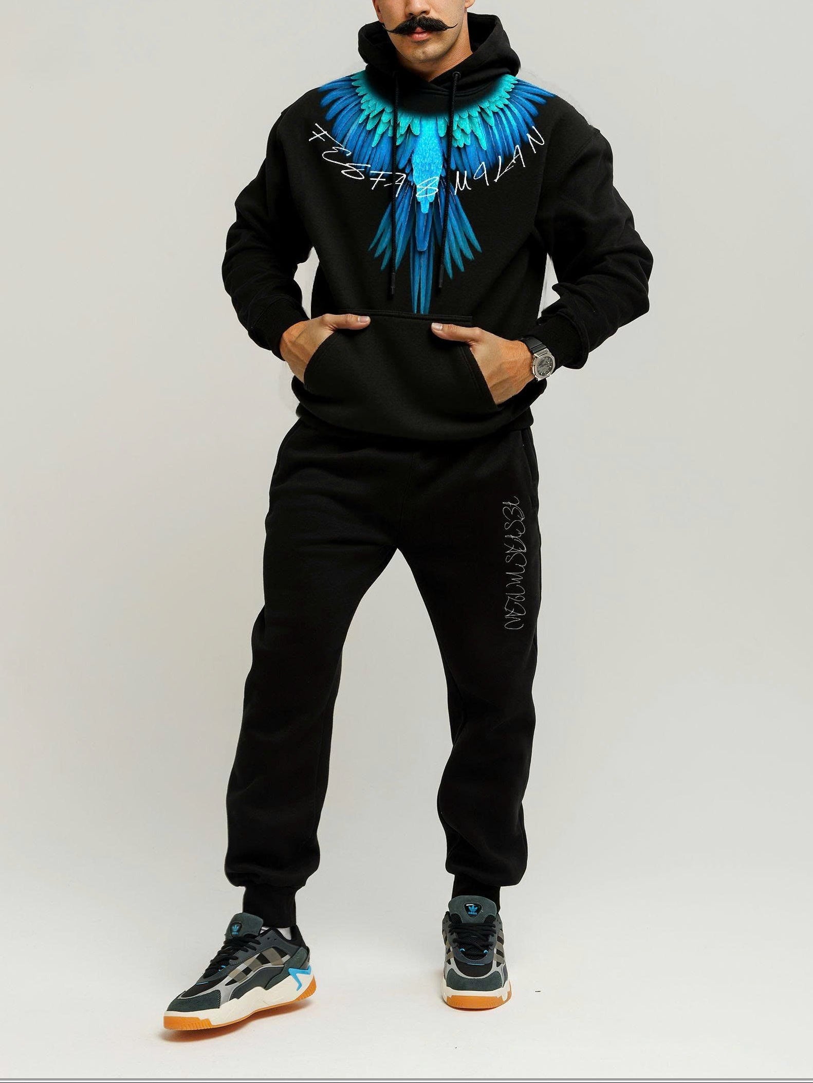 Bộ hoodie FesFas in hình đôi cánh