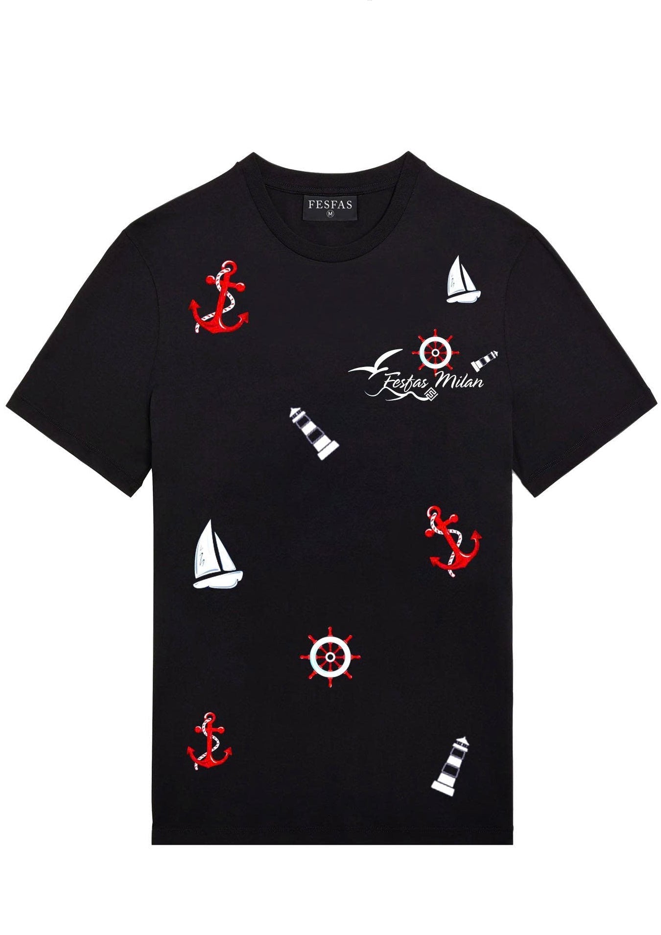 FesFas graphic-print | Áo Thun | Nam | Màu Đen