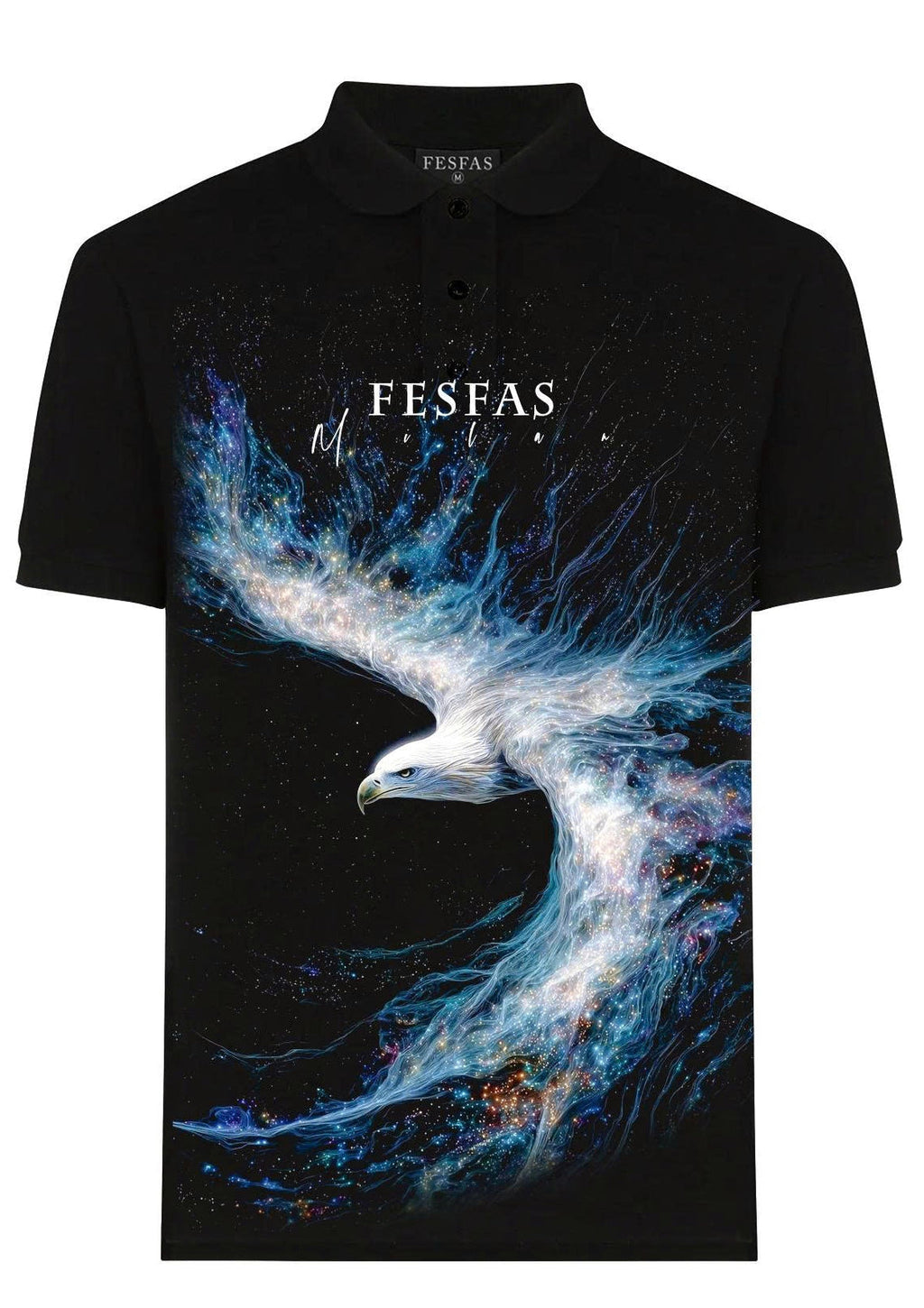 Áo polo FesFas in hình xanh đại bàng