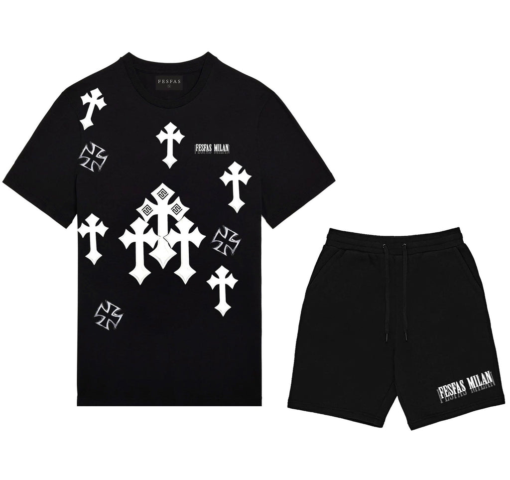 Bộ áo thun và quần short FesFas in hình thánh giá