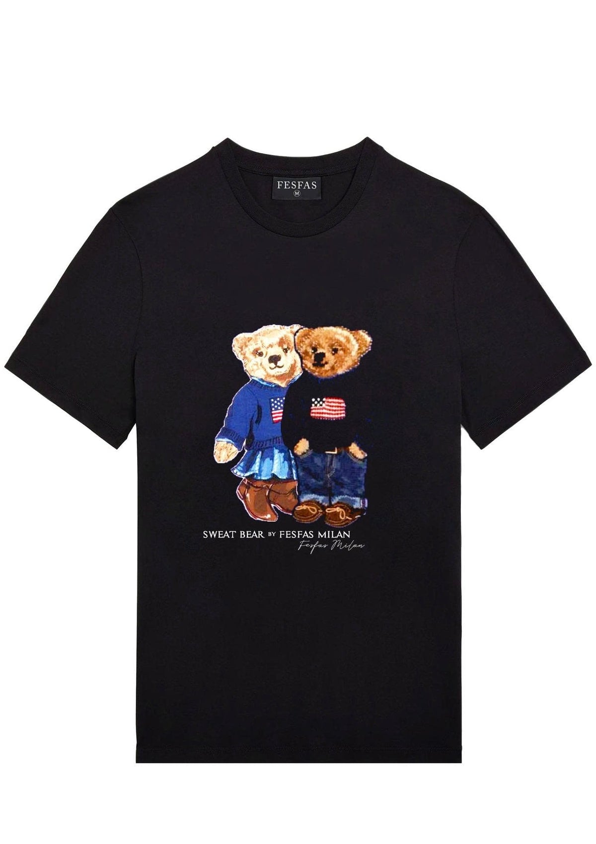 FesFas bear-print | Áo Thun | Nam | Màu Đen