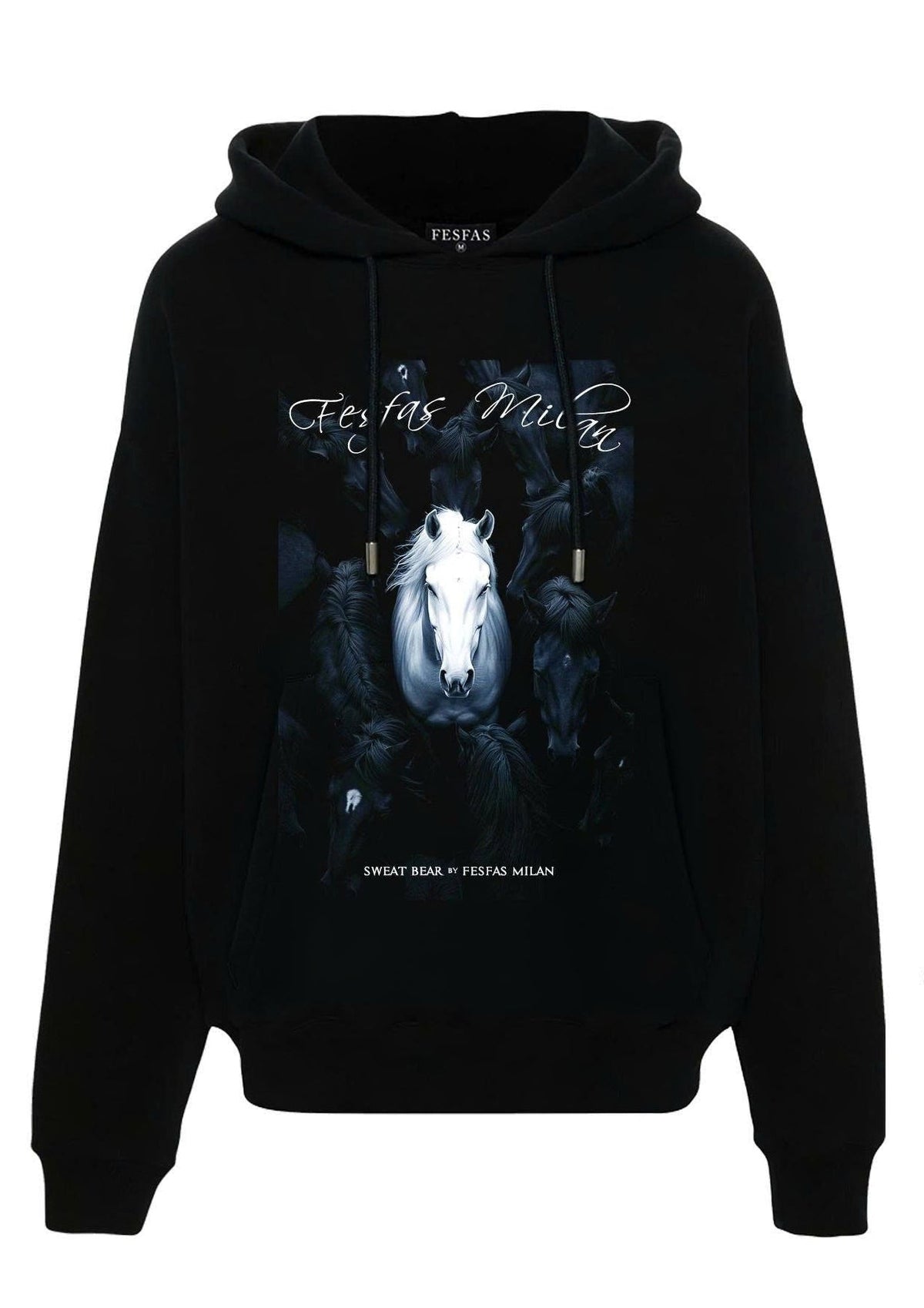 Áo Hoodie FesFas Họa Tiết Ngựa Bóng Đêm