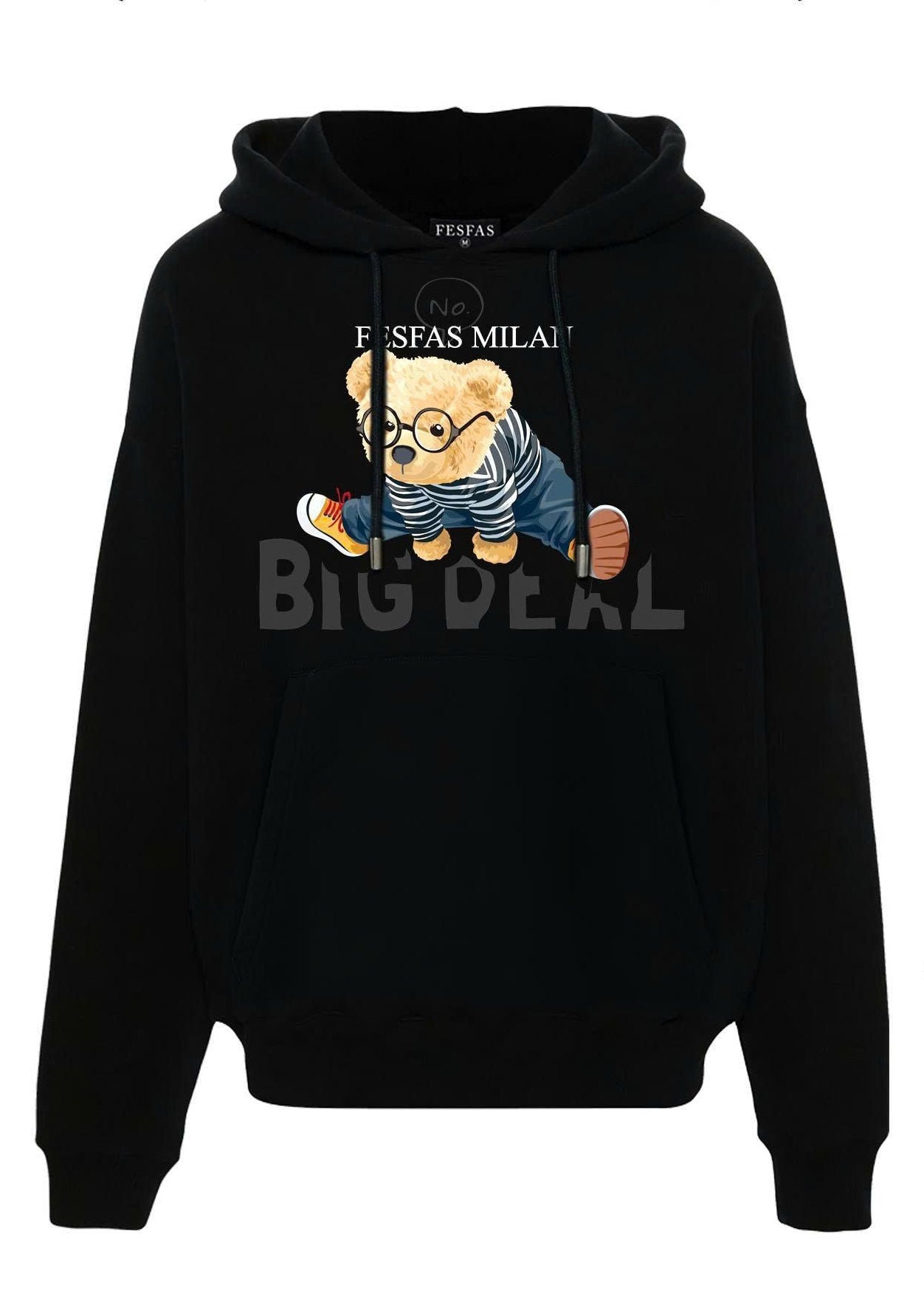 Áo hoodie FesFas in hình gấu sọc