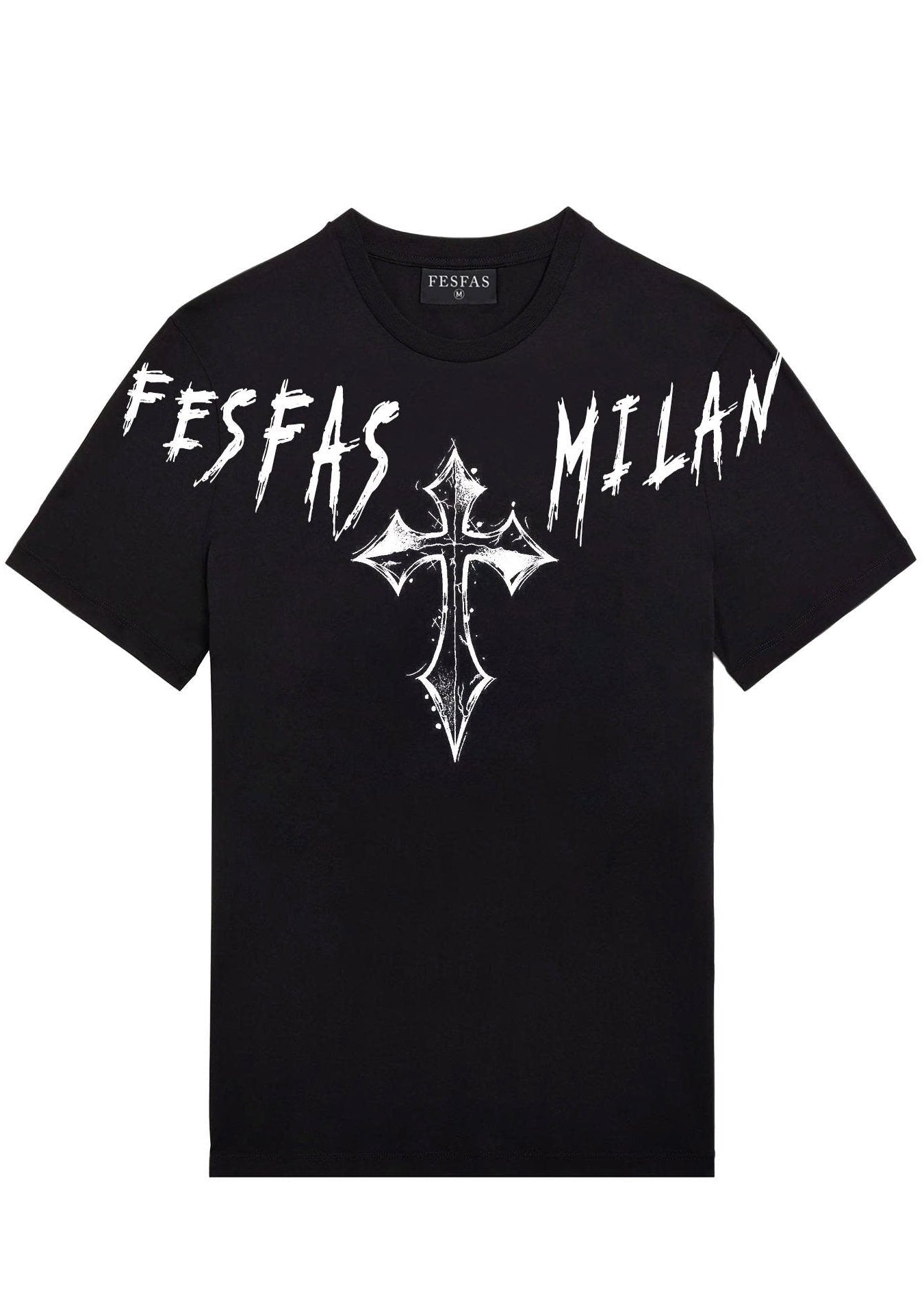 FesFas cross-print | Áo Thun | Nam | Màu Đen