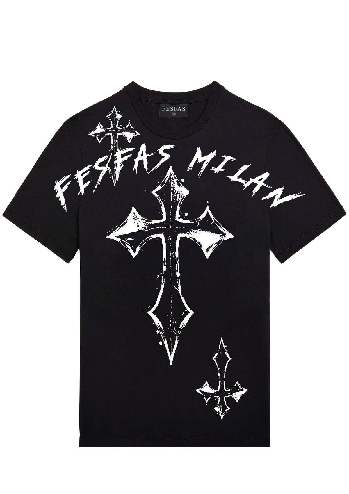 FesFas cross-print | Áo Thun | Nam | Màu Đen