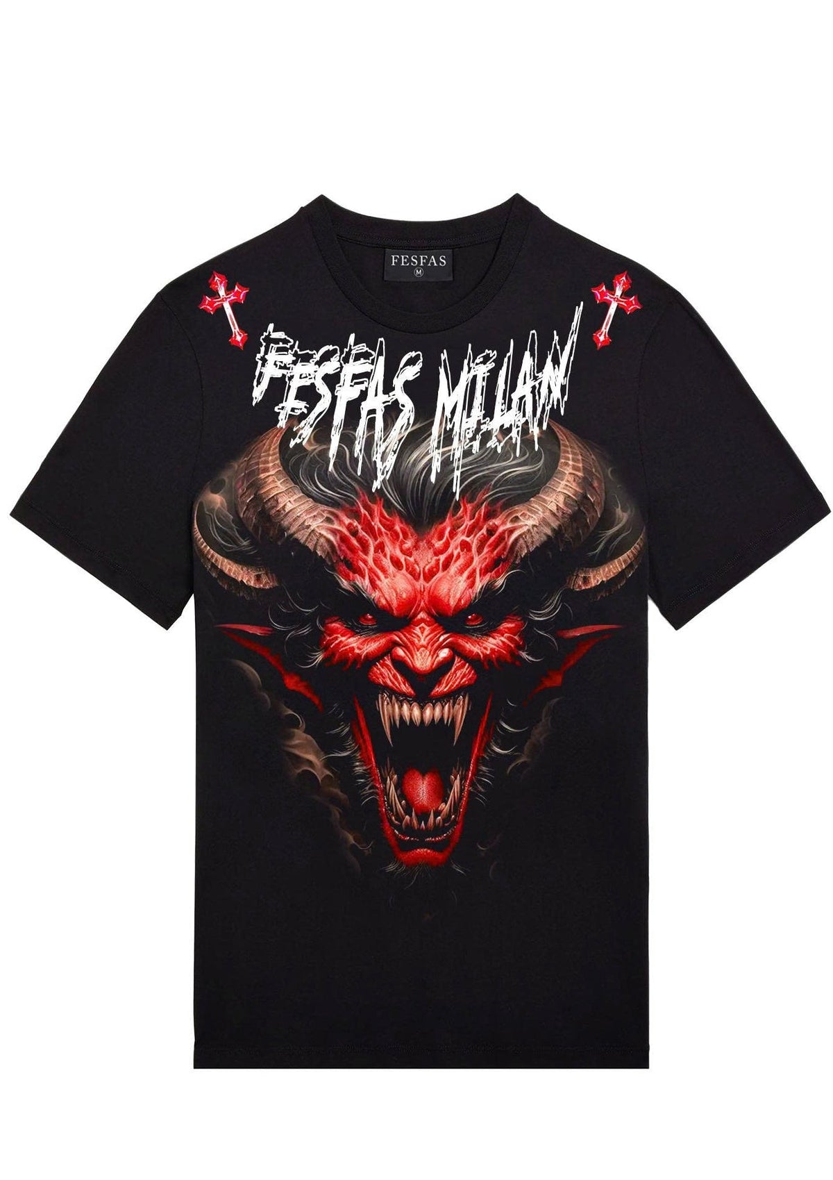 FesFas devil-print | Áo Thun | Nam | Màu Đen