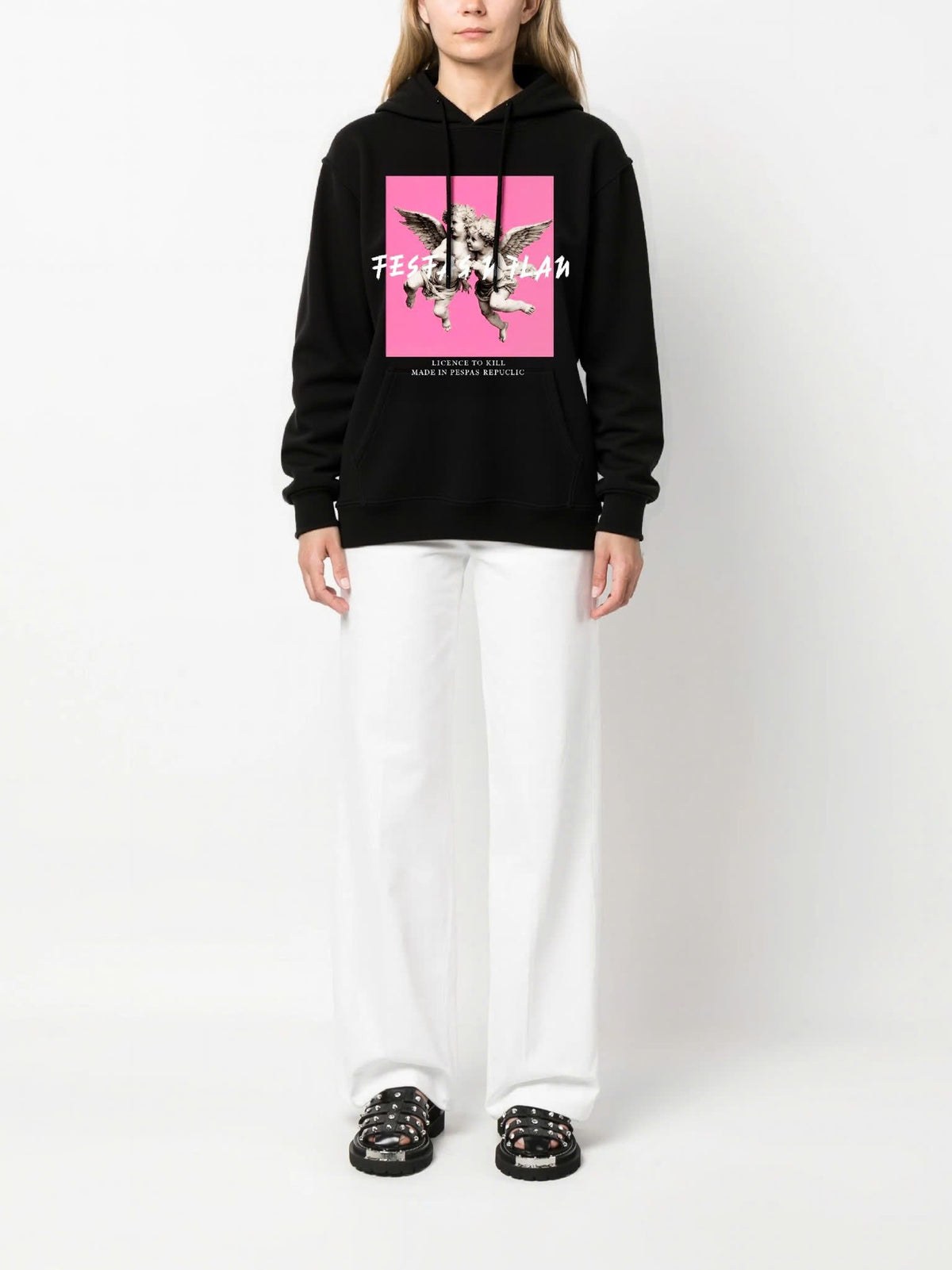 Áo hoodie FesFas in hình thiên thần