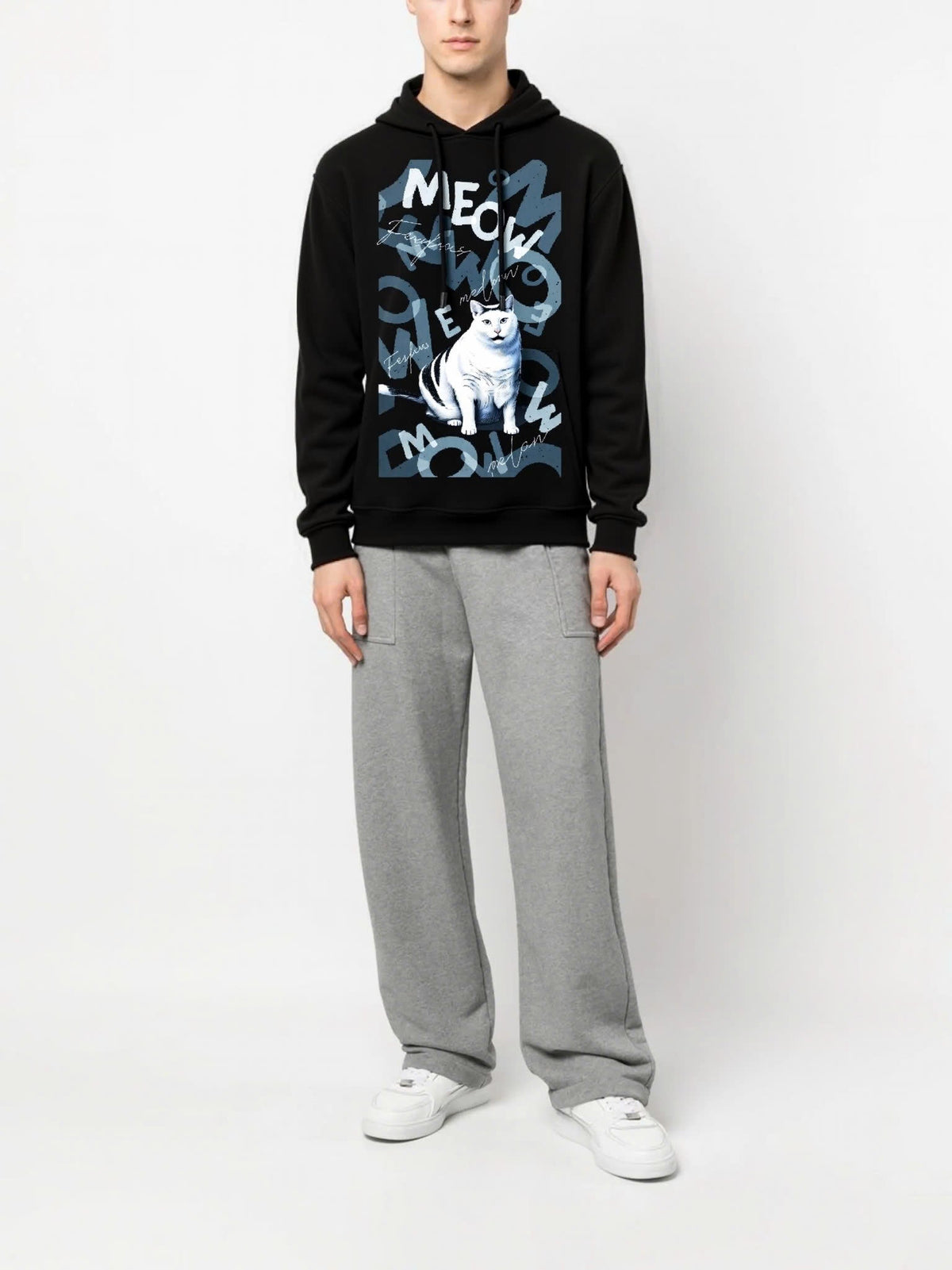 Áo hoodie FesFas in hình mèo