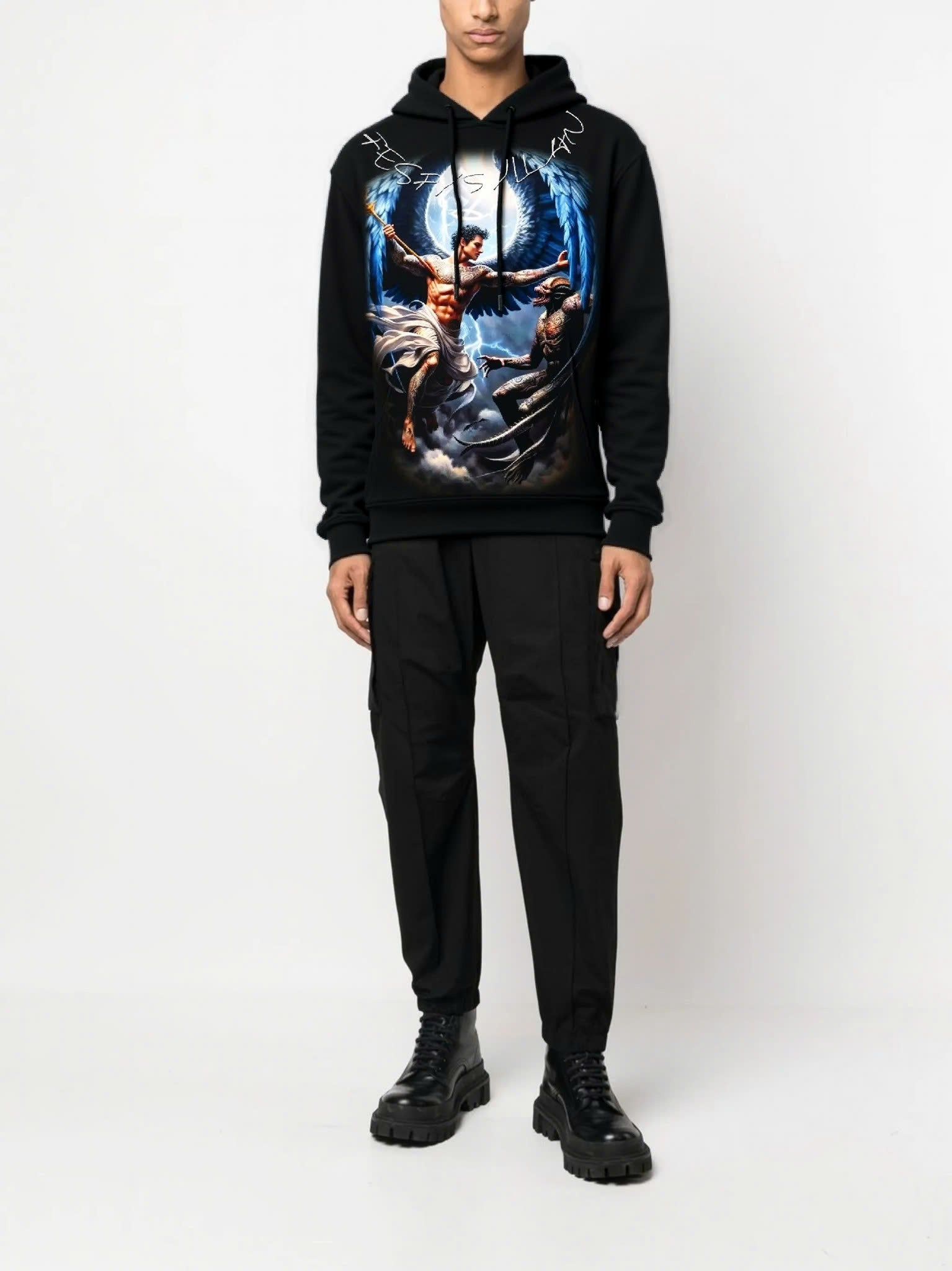 Áo hoodie FesFas in hình thiên thần