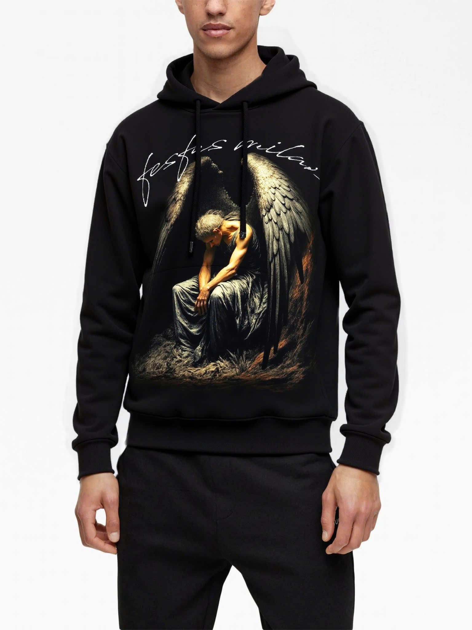 Áo hoodie FesFas in hình thiên thần sa ngã