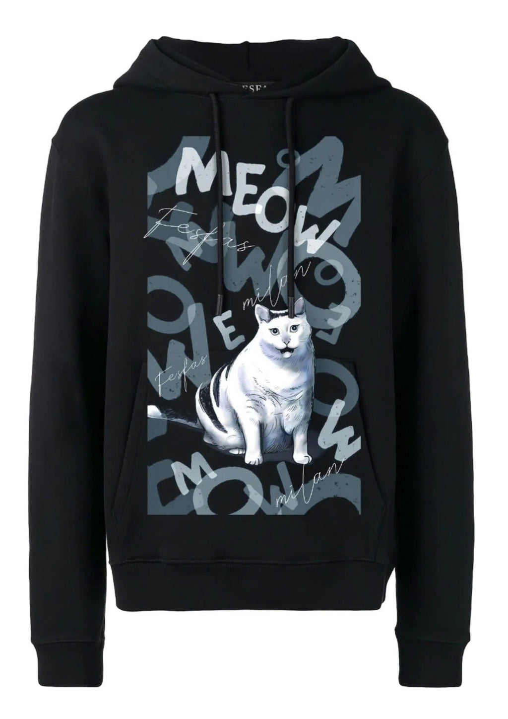 Áo hoodie FesFas in hình mèo