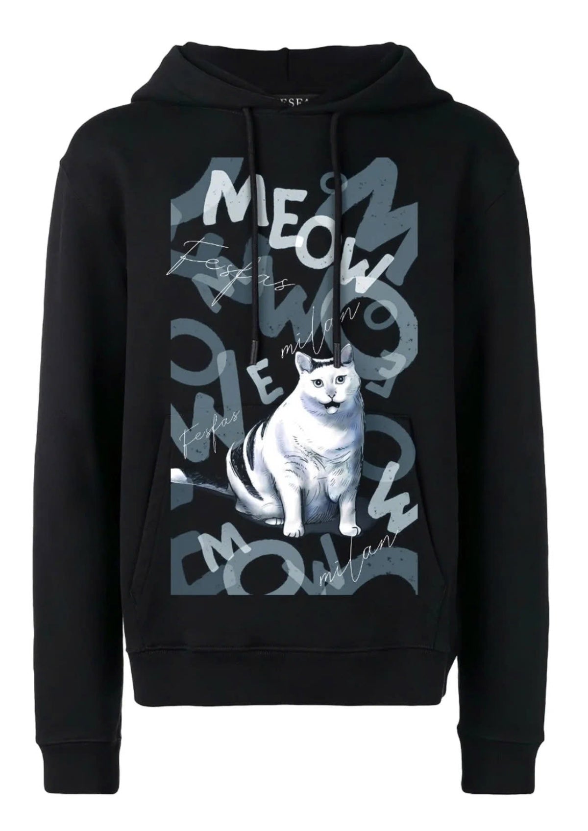 Áo hoodie FesFas in hình mèo