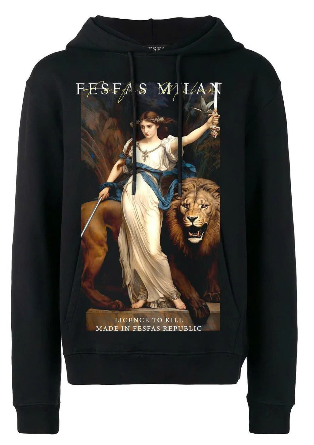 Áo hoodie FesFas in hình quý cô
