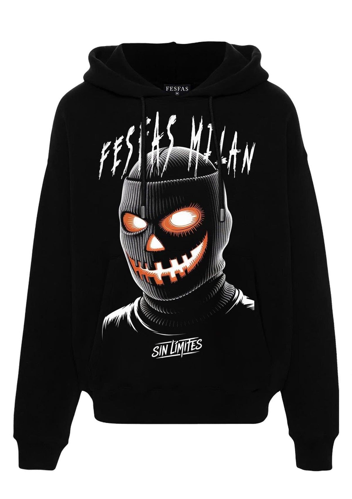 Áo hoodie FesFas in hình mặt nạ bí ngô