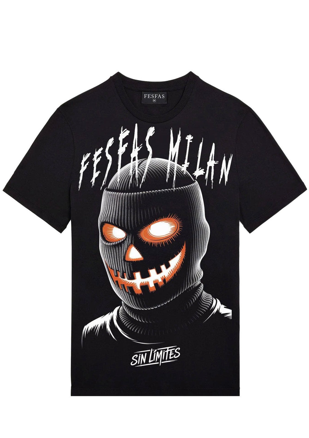 Áo thun FesFas in hình mặt nạ bí ngô