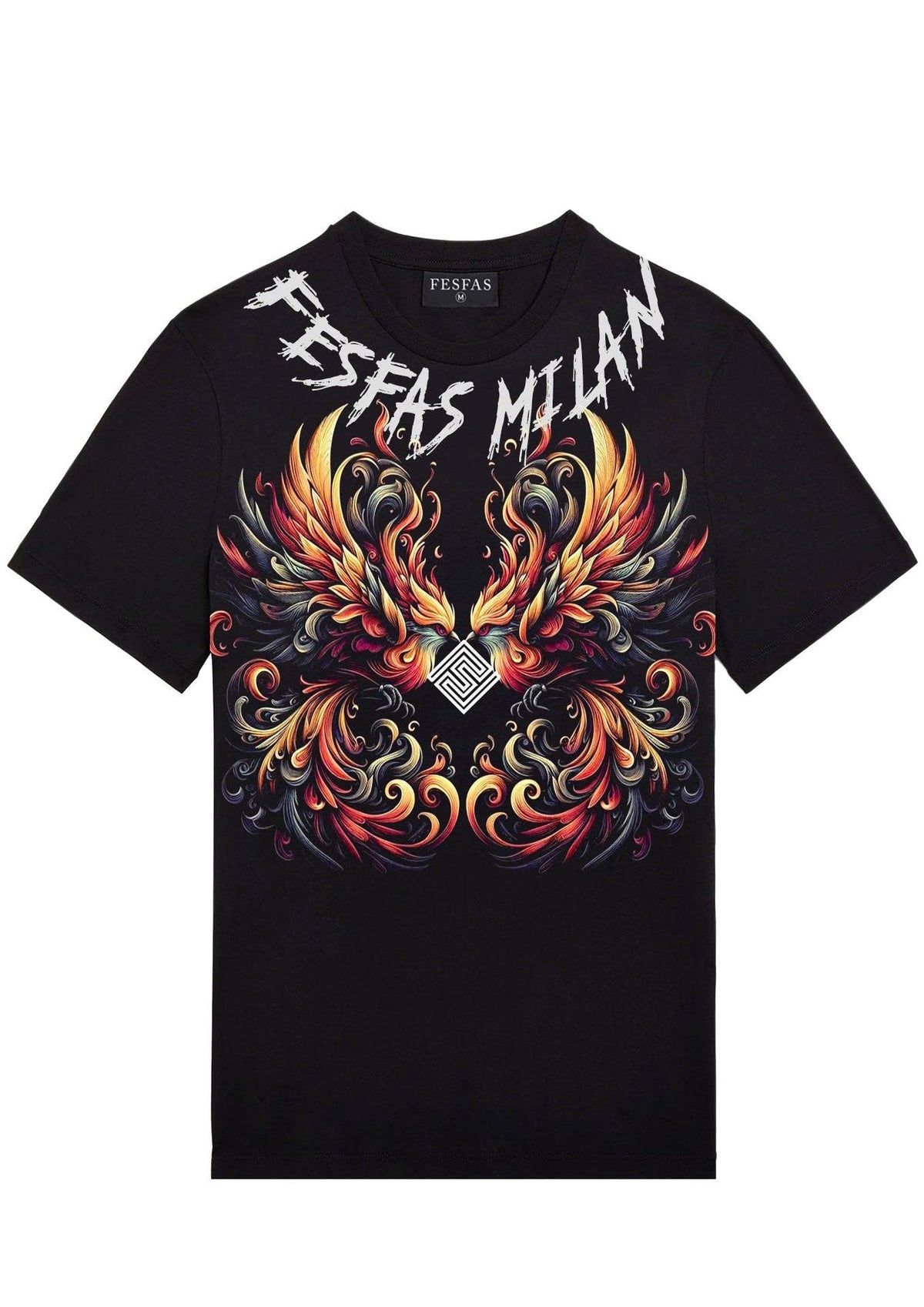 FesFas flame phoenix-print | Áo Thun | Nam | Màu Đen
